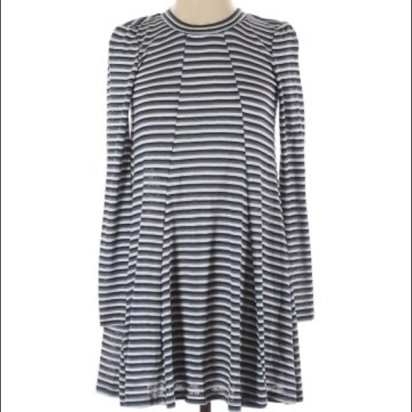 BCBGeneration Stripe Open Back Cutout Swing Dress - Picture 1 of 9